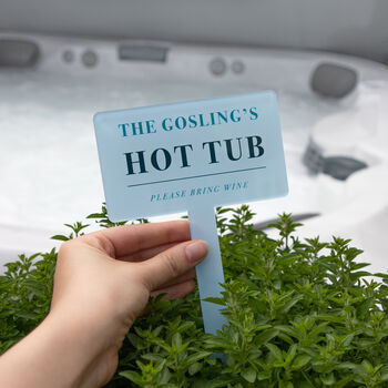 Personalised Acrylic Hot Tub Garden Sign, 3 of 7