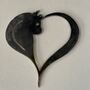 Cat Heart Metal Mobile Window Tree Decoration, thumbnail 4 of 8