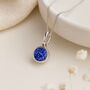 Personalised September Birthstone Necklace In Sterling Silver, thumbnail 3 of 11