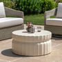 Calabria Cream Smooth Concrete Coffee Table, thumbnail 1 of 7