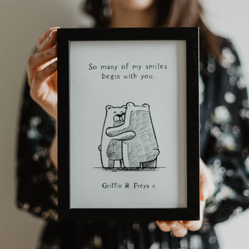 Personalised My Smiles Begin With You Friendship Print, 2 of 6