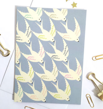 Pack Of Eight Bird Patterned Greetings Cards, Gift Set, 9 of 11