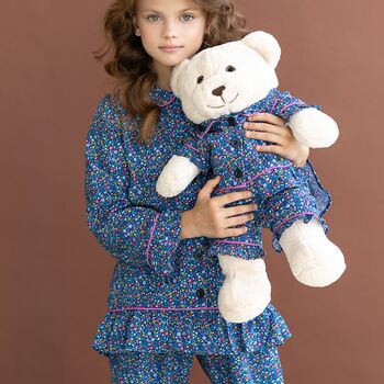 Fiorella Pyjama Set With Matching Teddy Bear Set, 9 of 9