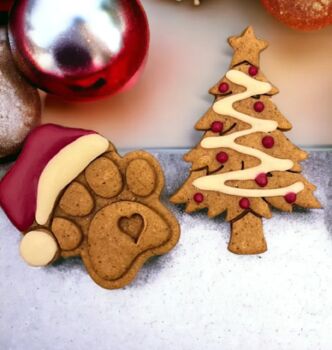 Christmas Santa Face Dog Biscuit, 2 of 3