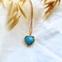 Turquoise Heart 18k Gold Vermeil Necklace, thumbnail 1 of 2