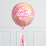 Personalised Baby Pink Marble Balloon, thumbnail 1 of 2