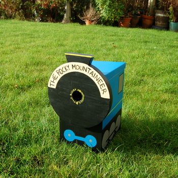 Personalised Steam Train Bird Box, 8 of 12