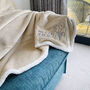 Personalised Embroidered Photo Neutral Sherpa Blanket, thumbnail 3 of 10