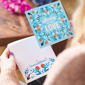 'Sending You Some Love' Greetings Card Sent Direct, 2 of 2