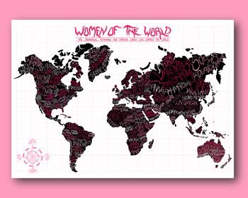 Women Of The World Map Print, 2 of 5