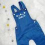 Daisy Personalised Denim Dungaree For Girls, thumbnail 1 of 5