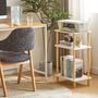 White Three Tier Side Table Narrow End Table Nightstand, thumbnail 5 of 9
