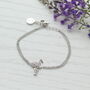 Flamingo Pink Zircon Personalised Bracelet, thumbnail 2 of 3