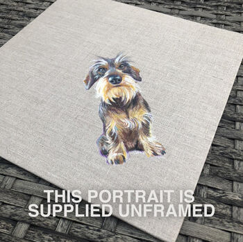 Custom Pet Portrait Painting On Linen Canvas Board, 4 of 12