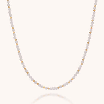 Jewel Bead Rainbow Moonstone Necklace, 4 of 8