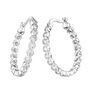 Sterling Silver Cubic Zirconia 25mm Hoop Earrings, thumbnail 1 of 4