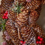 Natural Pinecone Indoor Christmas Wreath, thumbnail 4 of 6