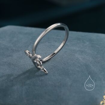 Adjustable Cat Ring In Sterling Silver, 5 of 12