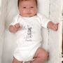 Personalised Cute Baby Bunny Babygrow, thumbnail 3 of 3