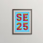 Se25 South Norwood Postcode Neon Typography Print, thumbnail 4 of 4