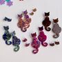 Abalone Cat Stud Earrings, thumbnail 7 of 7