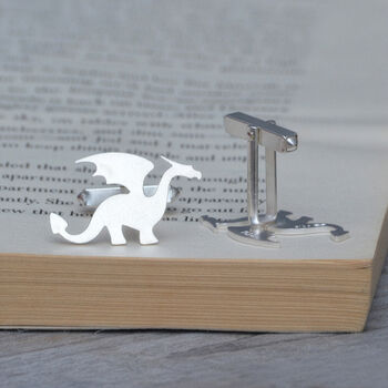 Dragon Cufflinks In Sterling Silver, 2 of 2