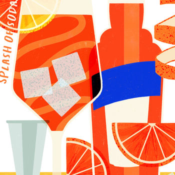 Aperol Spritz Cocktail Print, 2 of 2