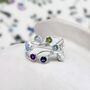 Rainbow Gemstones Sterling Silver Ring, thumbnail 1 of 8