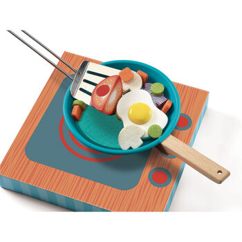 Wooden Pretend Play Toy Cooking Set, 7 of 7