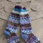 Fair Isle Folk Sofa Socks 100% Wool, thumbnail 7 of 8