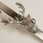 Highland Stag Chrome Silver Finish Wreath Hanger, thumbnail 8 of 8