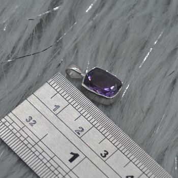 Amethyst Pendant Necklace: Sterling Silver, 7 of 7