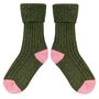 Recycled Silk And Lambswool Blend Cosy Ribbed Socks, thumbnail 8 of 8