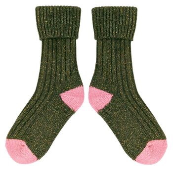Recycled Silk And Lambswool Blend Cosy Ribbed Socks, 8 of 8