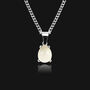 Natural Moonstone Pendant Necklace, Silver Steel, thumbnail 2 of 6