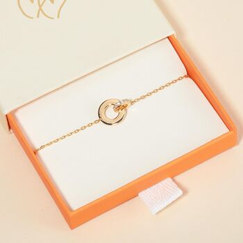 Personalised Crystal Intertwined Chain Bracelet, 2 of 3