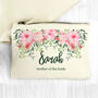Personalised Floral Cotton Canvas Makeup Bag, thumbnail 1 of 8