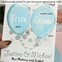 Personalised Balloons Baby Twins New Grandparents Card, thumbnail 6 of 10