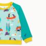 Organic Sweatshirt With Canoeing Dogs And Hedgehogs, thumbnail 5 of 5