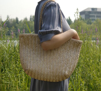 Beach Holiday Genuine Leather Tote Bag For Her, 2 of 12