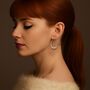 Curl Drop Sterling Silver Hoop Earrings, thumbnail 1 of 6