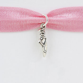 A Handmade Stretchy Charm Bracelet Gift For Ballerina, 2 of 3
