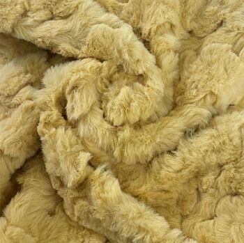 Mustard Faux Fur Fluffy Viscose Snood, 2 of 2