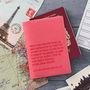 Personalised Travel Quote Passport Cover Holder, thumbnail 2 of 10