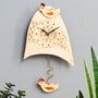 Handamde Chicken Wall Clock With Cockerel Pendulum, thumbnail 1 of 6