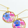 Earrings With Real Pink And Blue Flowers, thumbnail 7 of 12