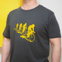 Cyclists And Their Shadows T Shirt, thumbnail 2 of 9