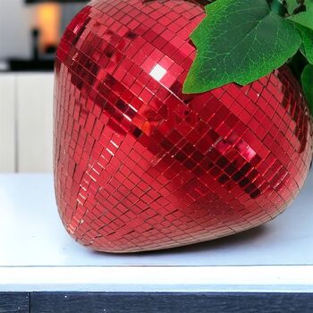 Mosaic Disco Ball Strawberry Ornament, 4 of 10