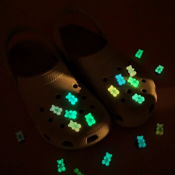 Glow In The Dark Gummy Bear Croc Charms Set, 2 of 6