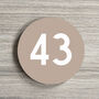 Stylish Small Round House Number, thumbnail 3 of 8